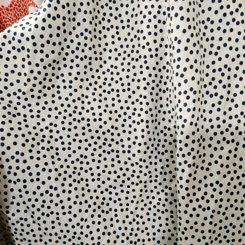 kain Linen motif dot - bahan rok - kain sprei - kain tebal dan halus