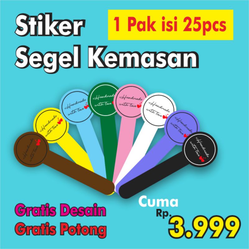 

Stiker Segel Botol/Kemasan/Produk/Stiker Dus/Toples stiker makanan