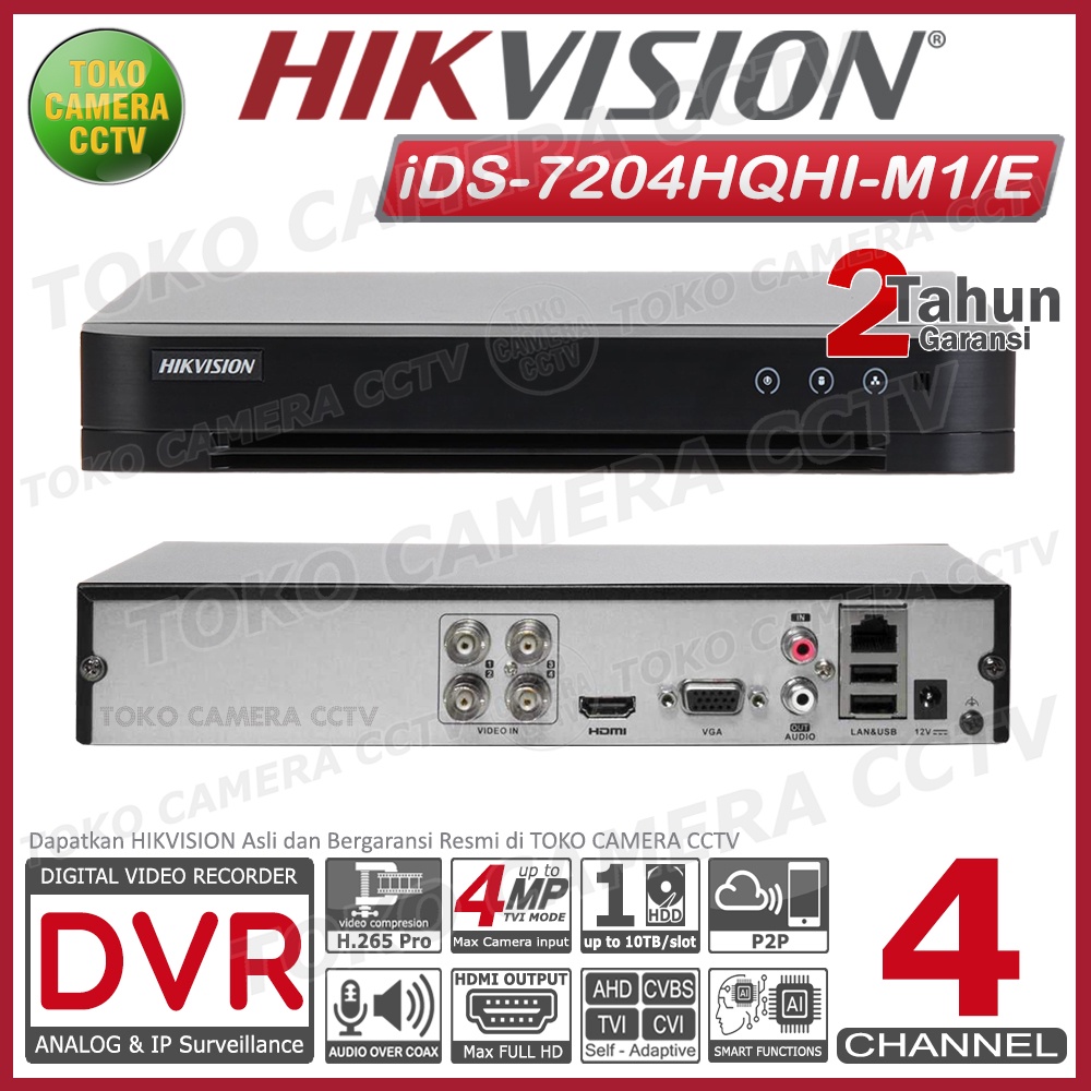 PAKET CCTV HIKVISION COLORVU AUDIO 2MP 4 CHANNEL 2 KAMERA