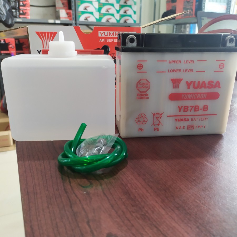 AKI BASAH YUASA YB7B MOTOR TIGER AKI MOTOR NOUVO Z NOUVO LELE