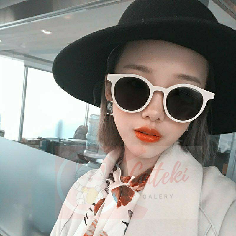 [CTK] PROMO AKSESORIS KOREAN INS HOT FASHION BULAT MATA KUCING KACAMATA HITAM WANITA / PRIA EYEWEAR SUNGLASSES MURAH