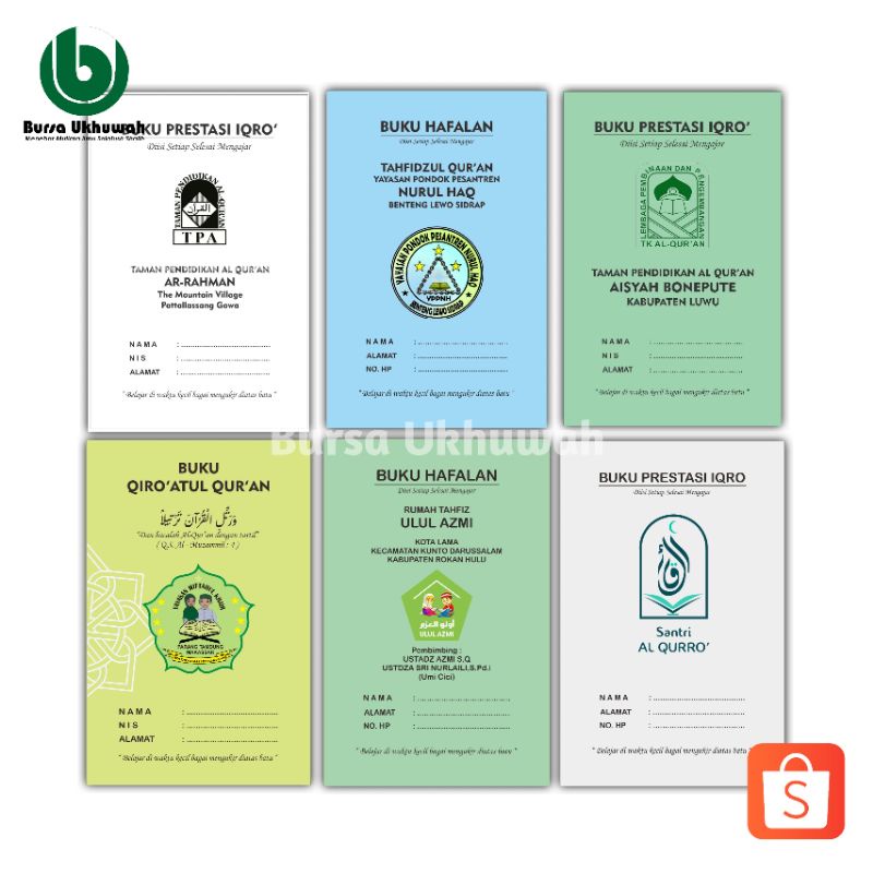 

CETAK BUKU PRESTASI IQRO / QUR'AN Request Logo / Nama TPA