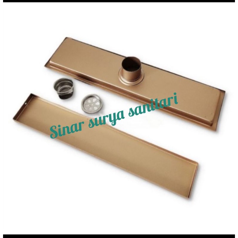 Smart floor drain panjang rose gold 60 cm / floor drain panjang 60 cm