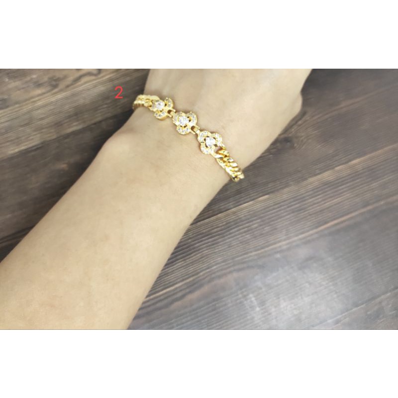 Fifi Fashion Gelang Sisik Naga Kombinasi Model Perhiasan Lapis Emas 18K GS0015