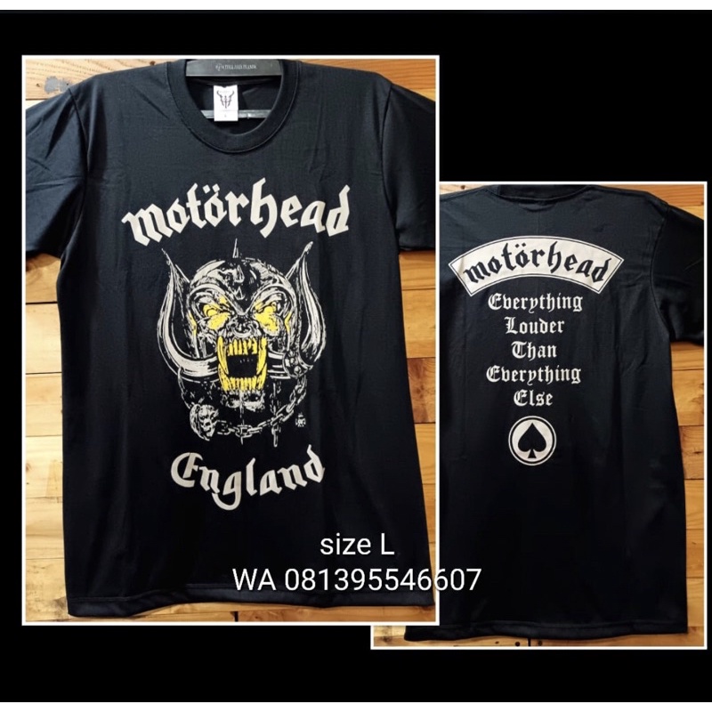 KAOS MUSIK METAL ROCK MOTORHEAD ENGLAND ORIGINAL PRAPATAN REBEL