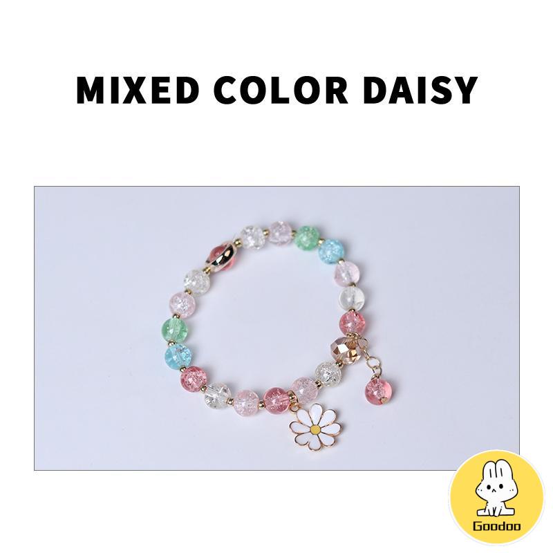 Gelang Rumbai Bunga Daisy Kristal Korea Wanita Gadis Gelang Perhiasan Aksesoris -Doo