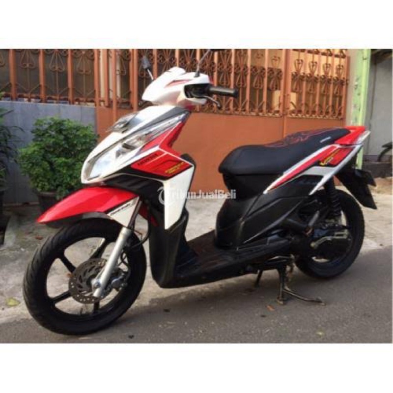 STIKER STRIPING VARIO TECHNO CARBU 2009 PUTIH MERAH