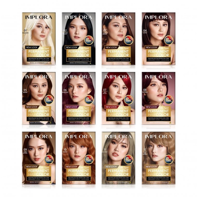 IMPLORA New Permanent Hair Color Semir Rambut (️BPOM)