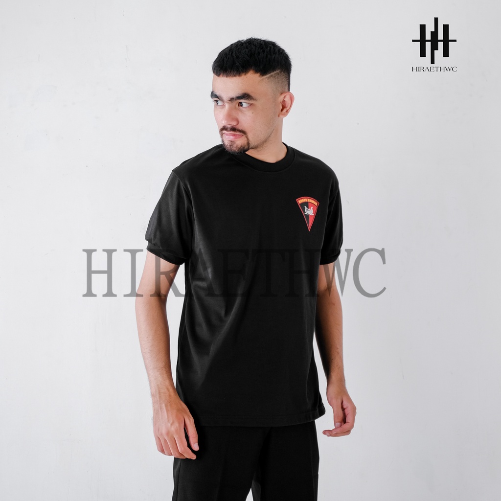 Kaos Katun Hitam Brimob Lengan Pendek Premium Terbaik