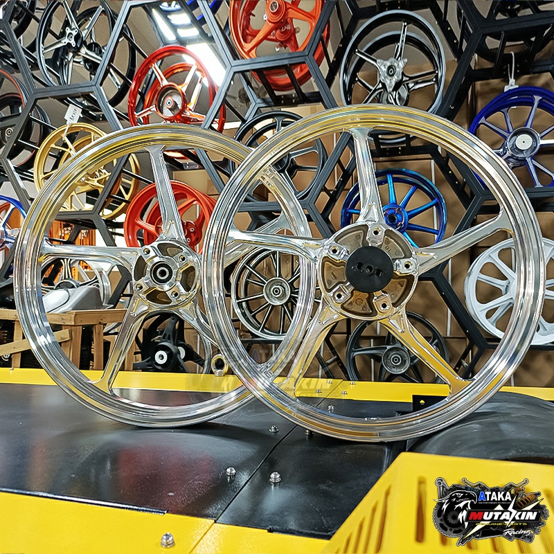 Neo ENKEI pelek CNC VELG ring 17 AK55 silver PNP mx king VIXION NEW NVL NVA MXKING NEW SET ENKEI