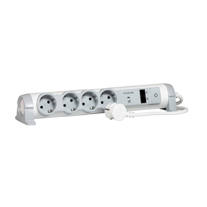 Anti Lightning Legrand Surge Protector 694664 4Soket Lan Rj45 Colokan Anti Petir