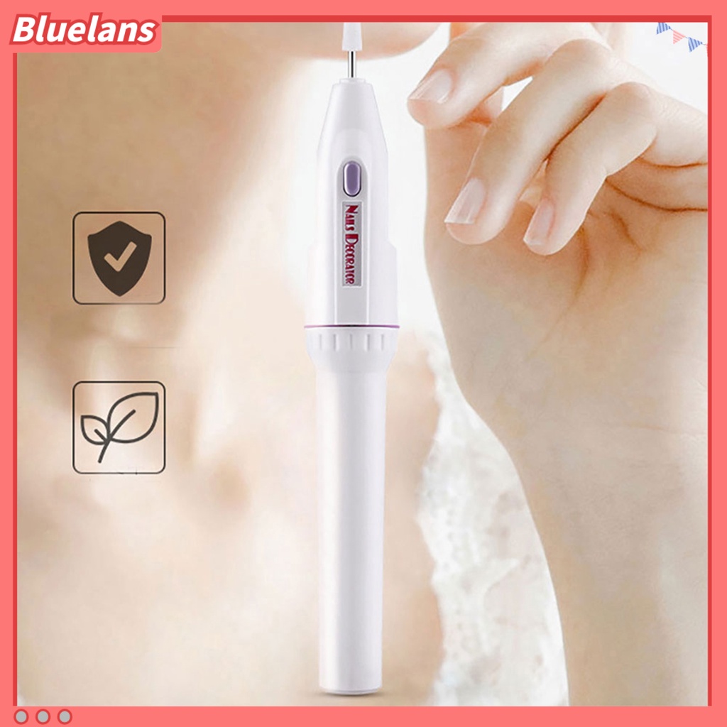 Bluelans Pen Kikir Kuku Elektrik Portable Untuk Manicure / Pedicure