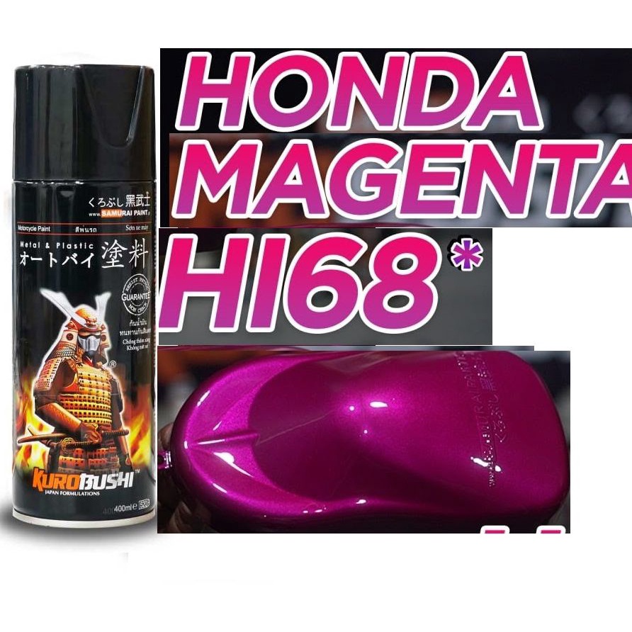 Cat Semprot Pilox Pilok New Colours Samurai Paint Kurobushi - H168* HONDA MAGENTA / Pink Magenta (400ml)