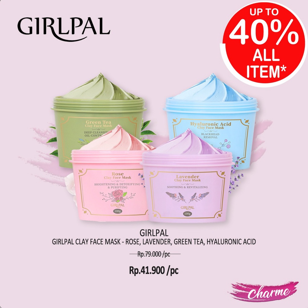 (READY &amp; ORI) Girlpal Green Tea Clay Face Mask / Masker Wajah BPOM