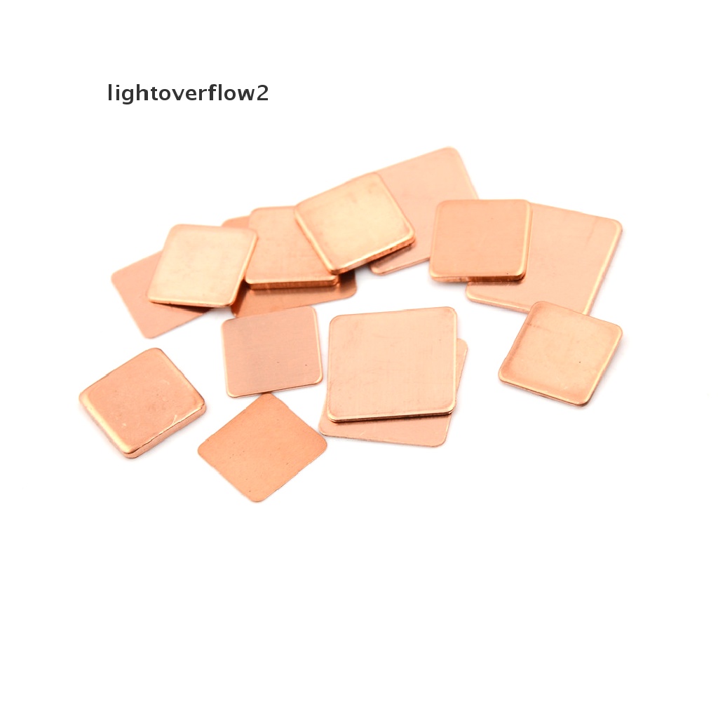 (lightoverflow2) 10pcs Plat Tembaga Thermal Pad Untuk Laptop (ID)