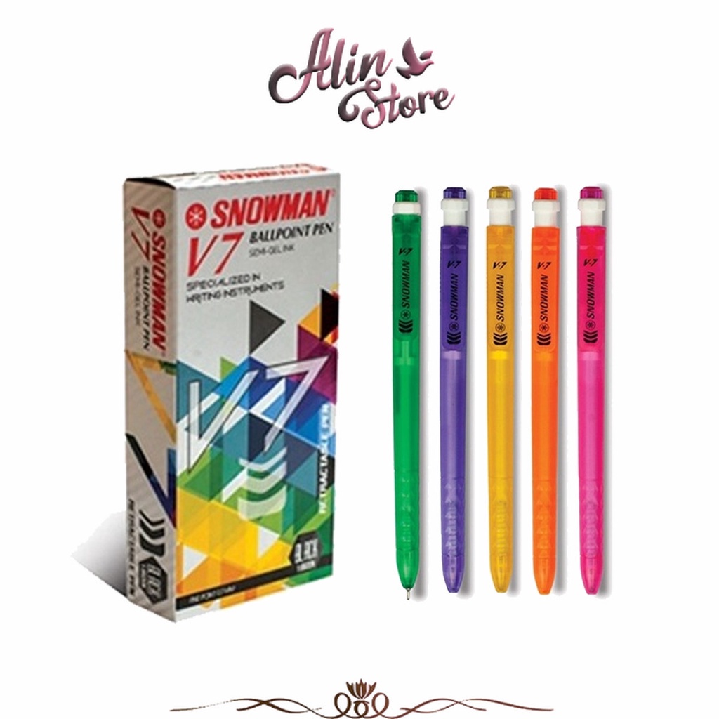 

Pulpen Semi Gel V-7 0.7mm Crystal Snowman