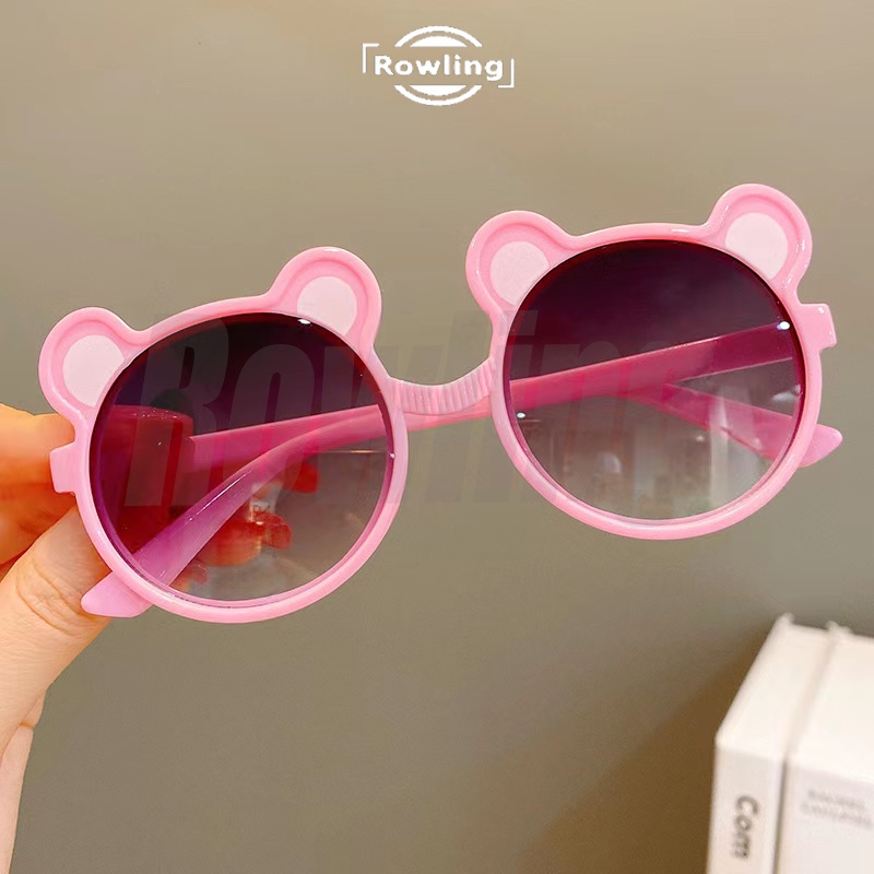 Rowling(ka-296)Kacamata Anak New Trend/Fashion Anak Terbaru Telinga Beruang kacamata hitam  High Quality Import Kacamata Fashion