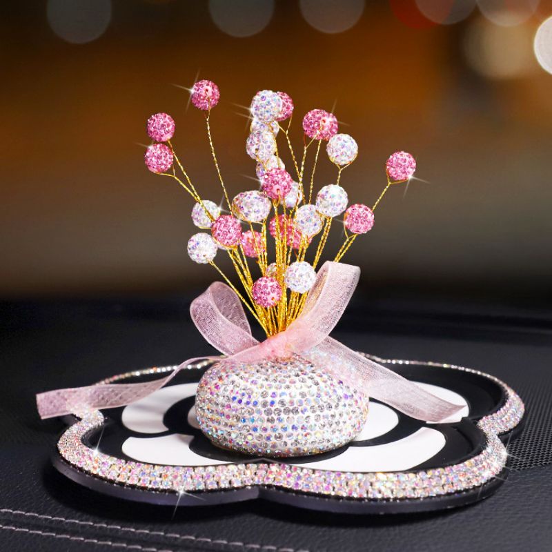 ACC Market88 Balon crystal hiasan mobil blink pajangan dashboard mobil motif balon crystal / mobil premium ballon crystal / baby breath