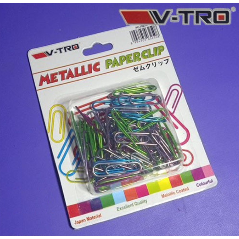 #LC-ATK Paper Clip V-Tro Metalic Paperclip Warna