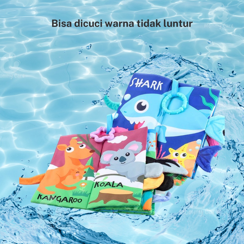 MOMMYCARE BUKU BANTAL EDUKATIF SOFT BOOK  BUKU CERITA MAINAN BAYI BAHAN KAIN MAINAN ALPHABET ANIMAL