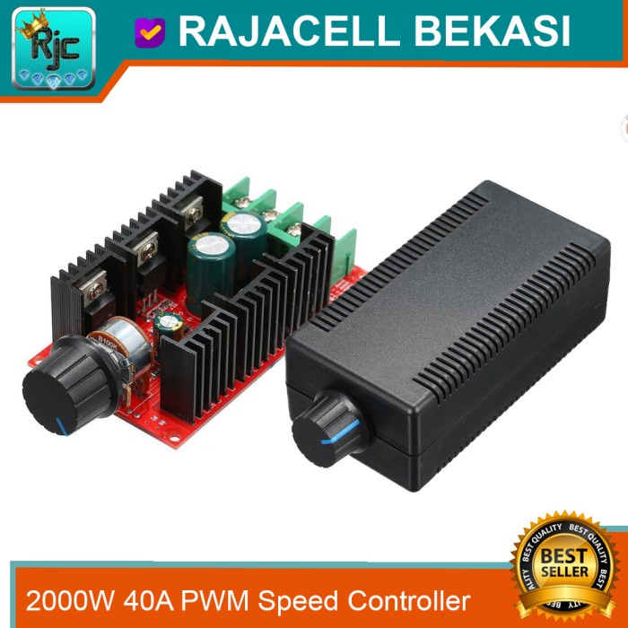 Motor Listrik Pwm Speed Controller 2000W 40A 9V-50V Dc Pengatur Kecepatan Motor Dc