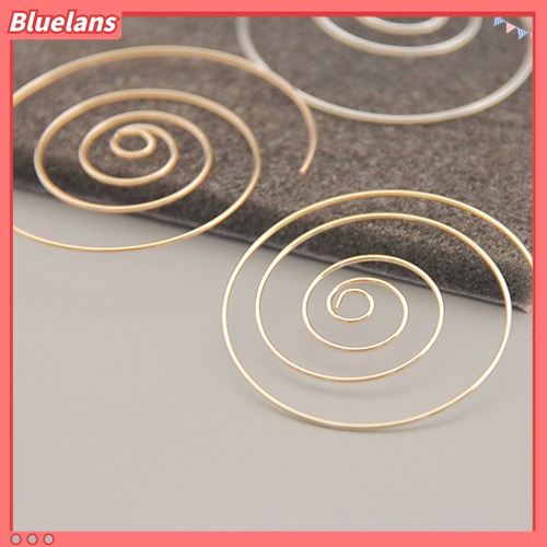 Anting Bentuk Spiral Bulat Lapis Emas Perak Untuk Wanita