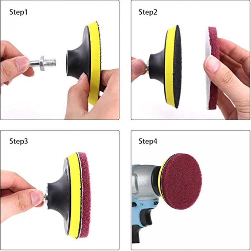 Mata Bor Sikat Poles Pembersih Brush Car Polisher Kit 14 PCS