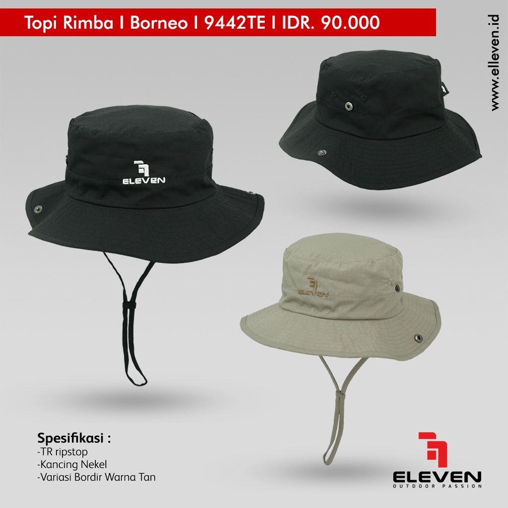 ELEVEN TOPI RIMBA LAPANG BORNEO ELLEVEN OUTDOOR