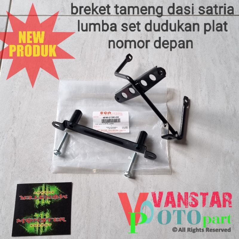 bracket breket panel depan set dudukan plat nomor satria lumba