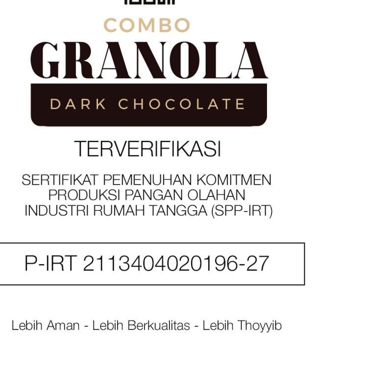 

Kirim LANGSUNG Timur Tengah Granola Dark Chocolate 500 gr Sereal Makanan Sehat*