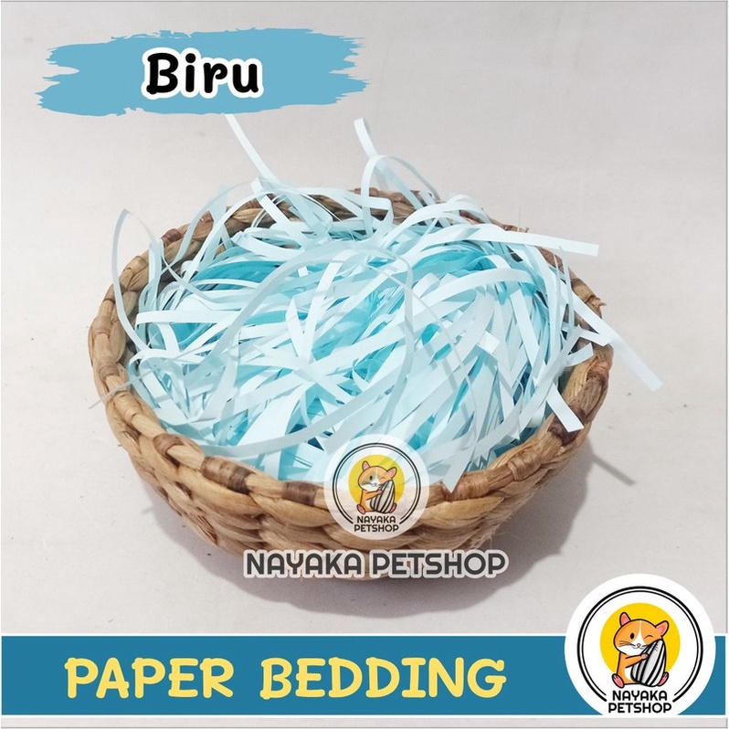 Paper Bedding 100 gr Dekorasi Kandang Alas Kandang Hamster Serutan Kertas Serut Cacah Sarang Hewan Bukan Serbuk Kayu