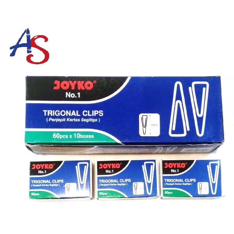 

Trigonal Clips Joyko No. 1/Penjepit Kertas Segitiga