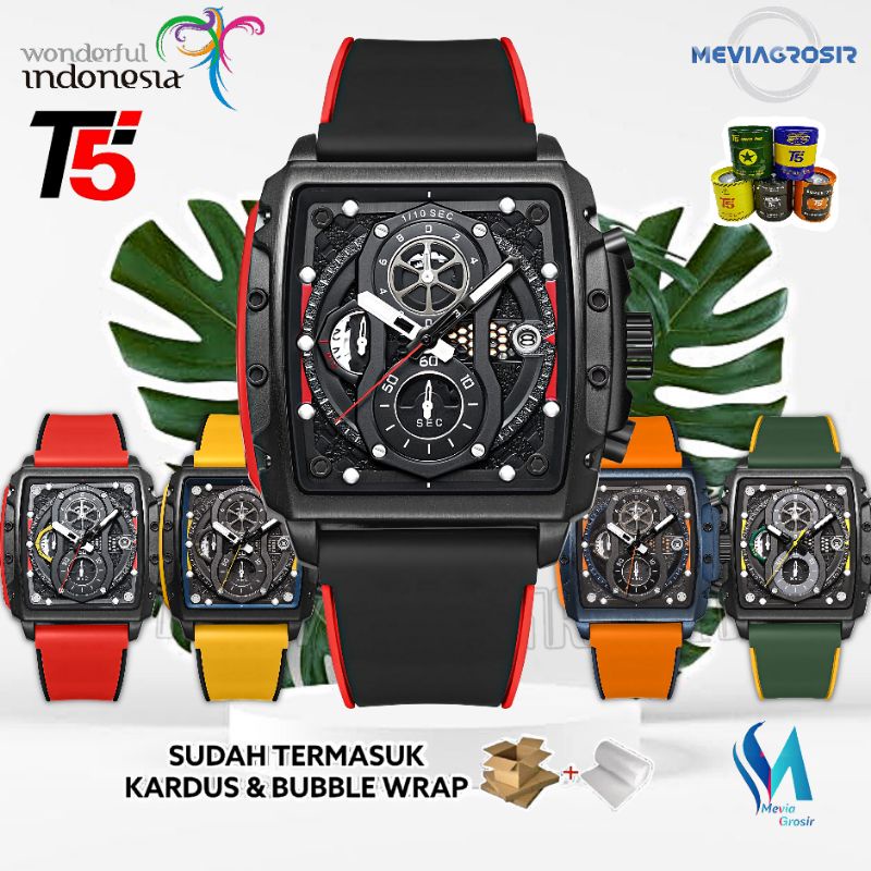 JAM TANGAN PRIA T5 H3920 H3920G 3920 T5 CHRONOGRAPH RUBBER ORIGINAL 100% CHRONOGRAPH TAHAN AIR BERGA