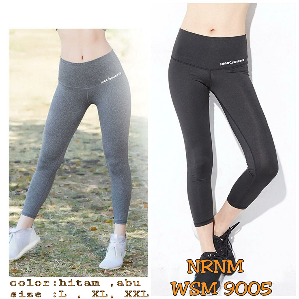 BAYIe -  Celana Legging Senam Wanita 7/8 Import HIGHWAIST/Olahraga/Sport/Zumba/Aerobic/Yoga/Gym INSPORT WSM 9005