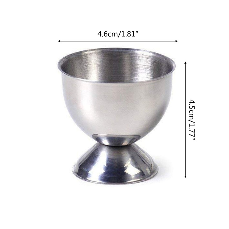 Set Holder Telur Rebus Bahan Stainless Steel Dengan 4 Cup