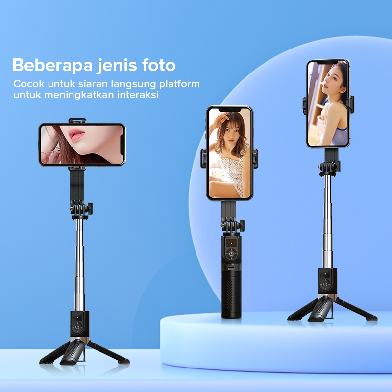 Tongsis Tripod Tomsis Combo 4in1 3in1 Wireless Bluetooth Photo Video Selfie Vlog Tiktok Youtube Live