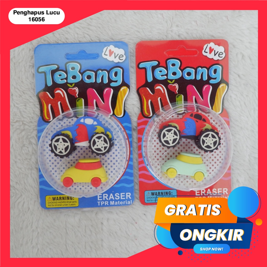 365 Cartoon Eraser #41164 Penghapus Set Car Shape / Penghapus Kartun Isi 2 pcs