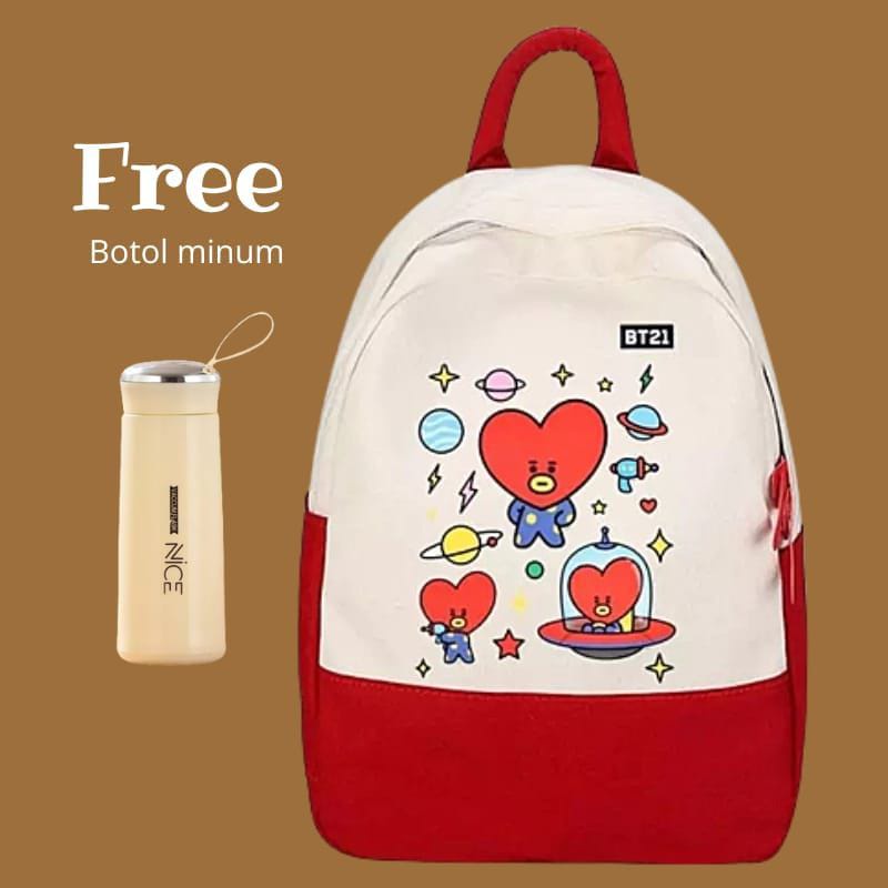 New Fashion Korea BT21 Tas Anak Krakter Lucu Ransel Sekolah Tk SD SMP Paud