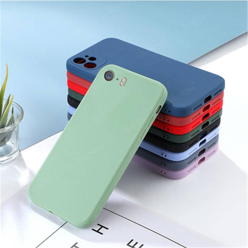 Casing Soft Case Bumper Bahan TPU Silikon Cair Untuk iPhone 5 / 5S / SE 2016