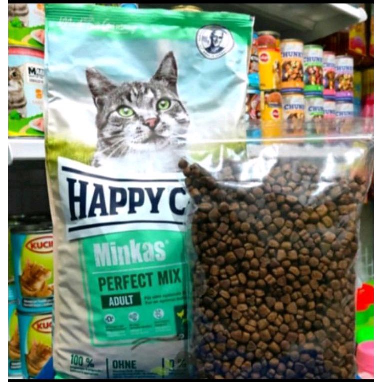 Happy cat Minkas MIX kemasan repack 1kg makanan kucing happy cat