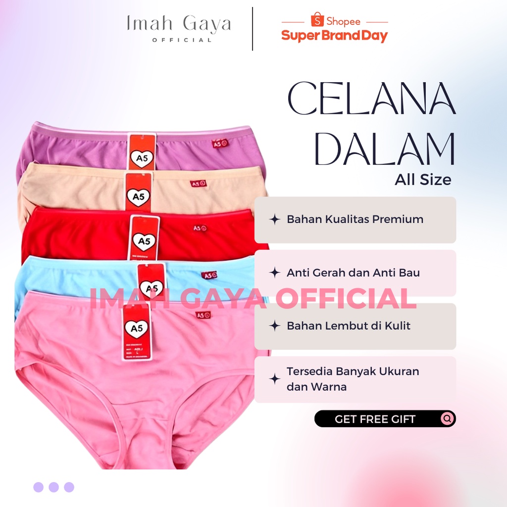 CELANA DALAM WANITA LEMBUT CD UKURAN M, L, XL, XXL / BISA COD / BAYAR DI TEMPAT