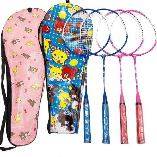Raket Raket Badminton Anak Karakter Isi 2 Pcs /Raket Bulutangkis Anak Pendek