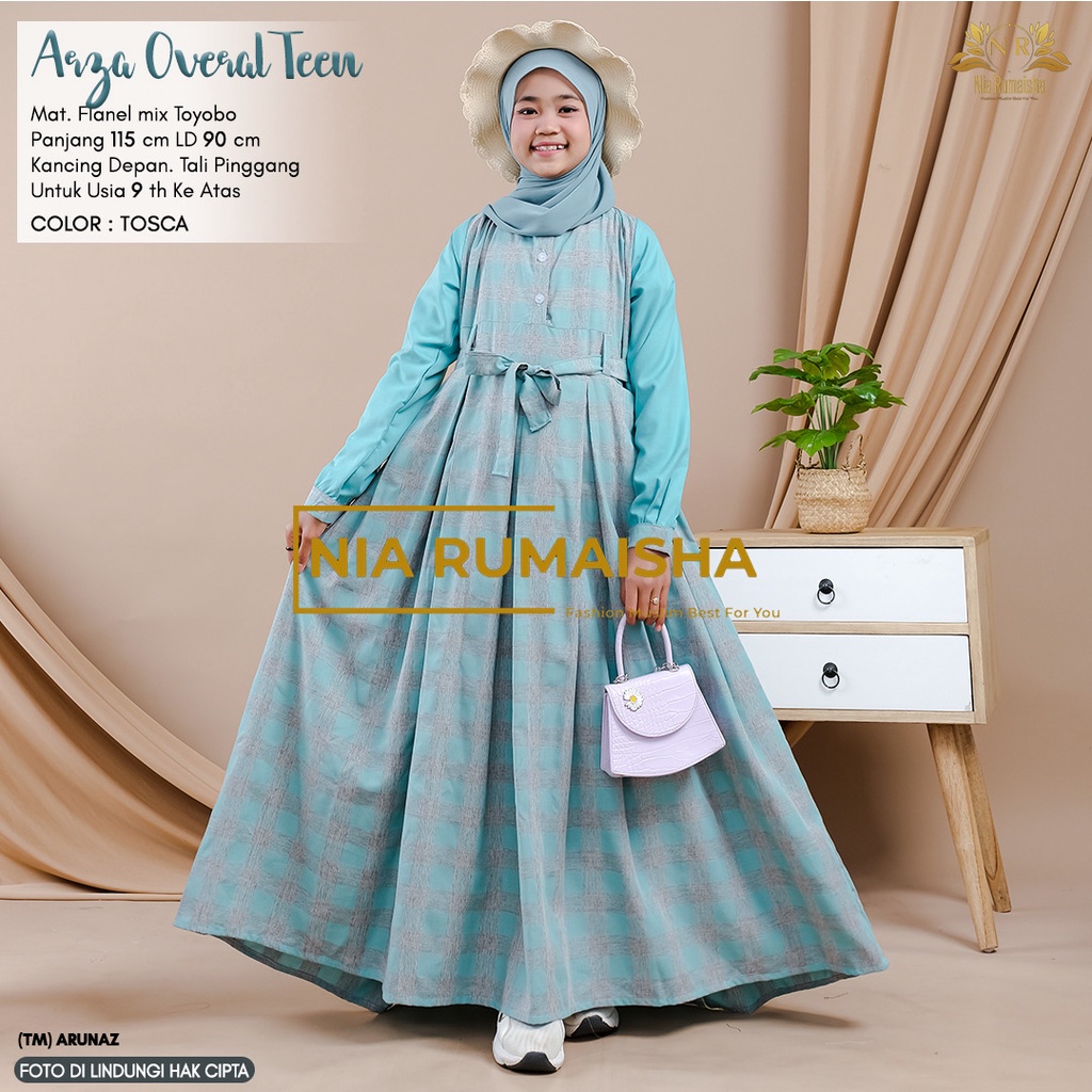 Arza Dress Gamis Anak Remaja Original Produk By Nia Rumaisha