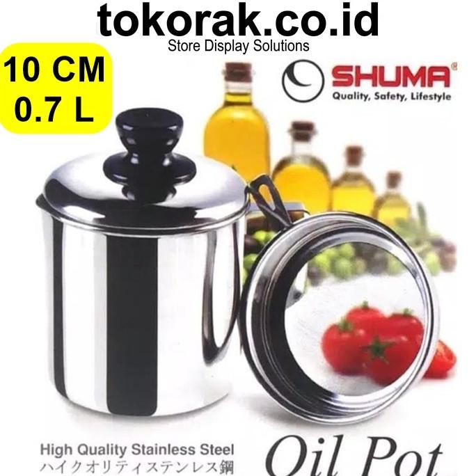 TERMURAH OIL POT TEMPAT MINYAK 1100 , 700 ML SHUMA SARINGAN MINYAK STAINLESS /PERALATAN MASAK SET/PA