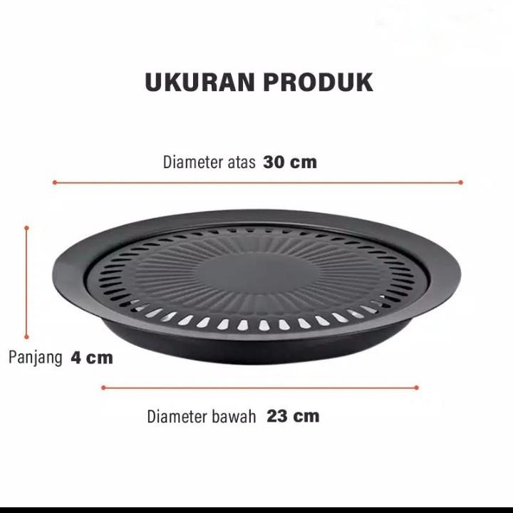 Grill Pan Barbeque Bulat Tebal