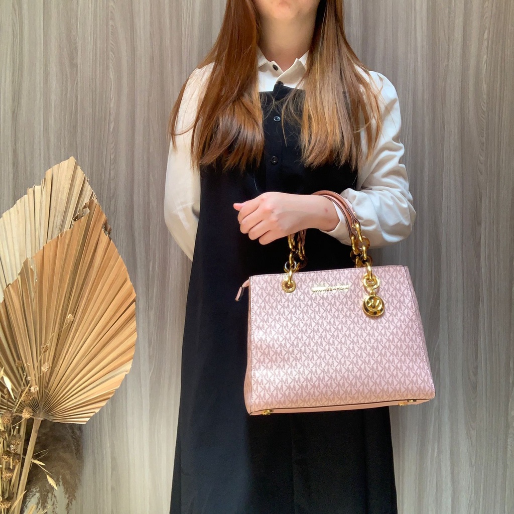 (MICROCHIP) LUXY LX2173 TAS HANDBAG SELEMPANG WANITA CYNTHIA MICROCHIP LOGO SAFFIANO LEATHER SHOULDER FULLSET FREE BOX KUALITAS VIP PLATINUM