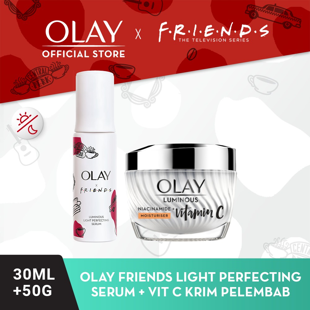 Limited Edition Olay x FRIENDS Luminous Light Perfecting Serum + Niacinamide Vit C Cream