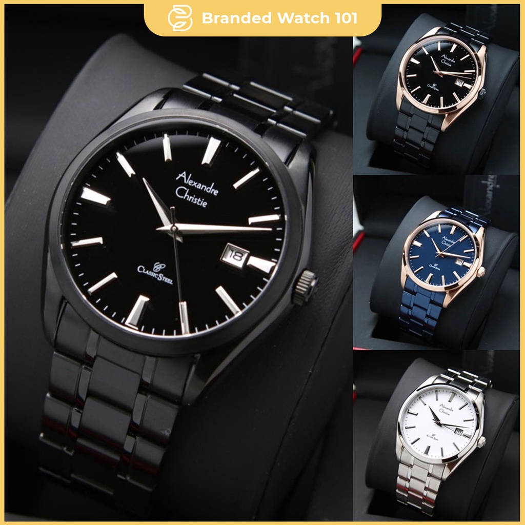 ORIGINAL Jam Tangan Pria Alexandre Christie AC 8515 / AC8515 / 8515 Garansi Resmi 1 Tahun, Stainless