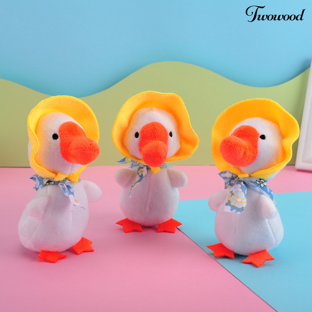 Twowood Gantungan Kunci Boneka Plush Angsa Lucu Untuk Hadiah Anak