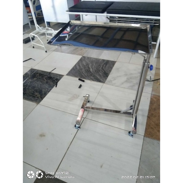 Meja mayo/meja instrumen stainless steel